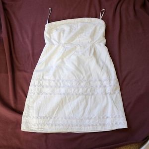 White linen summer dress